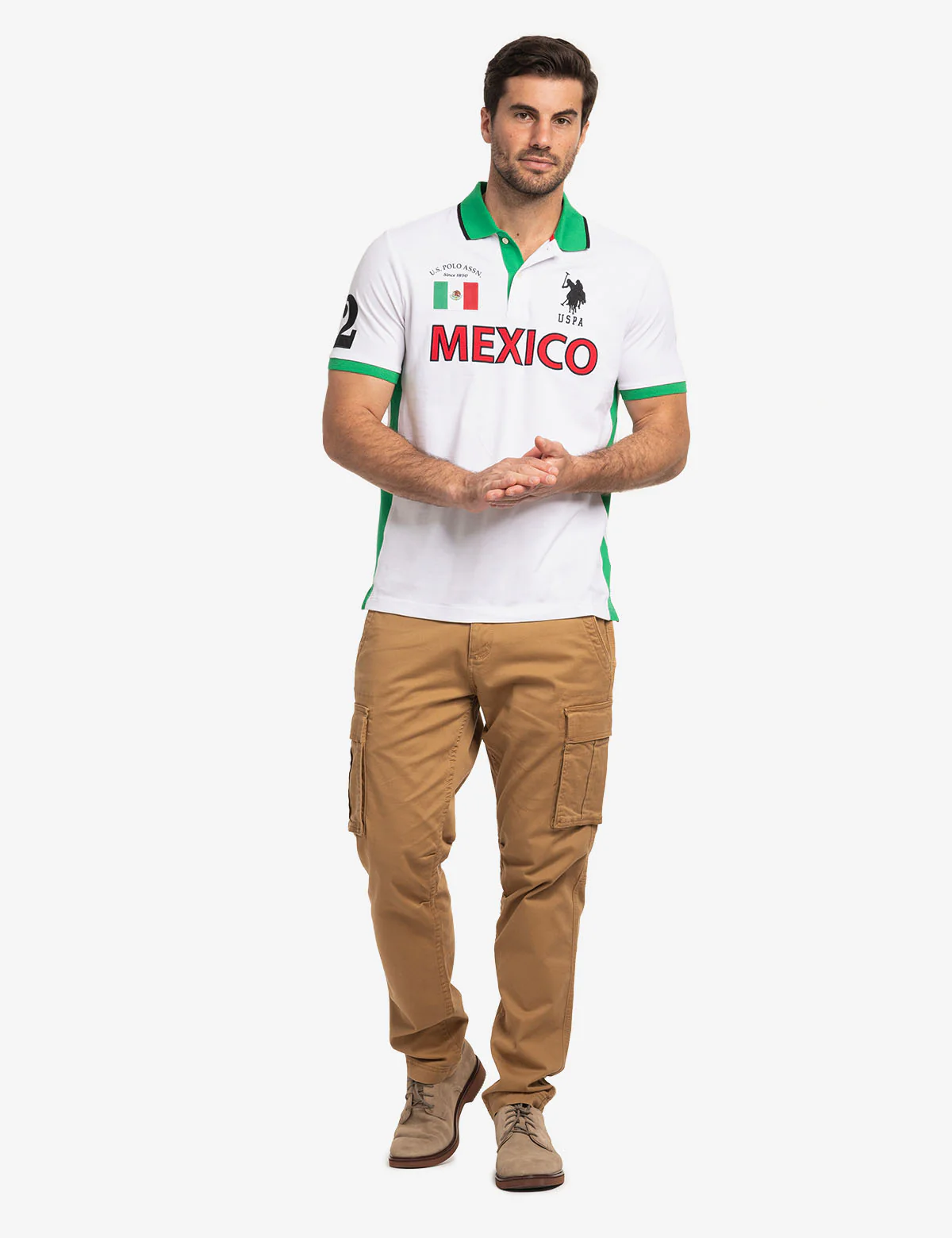 MEXICO COLOR BLOCK PIQUE POLO SHIRT - Image 2