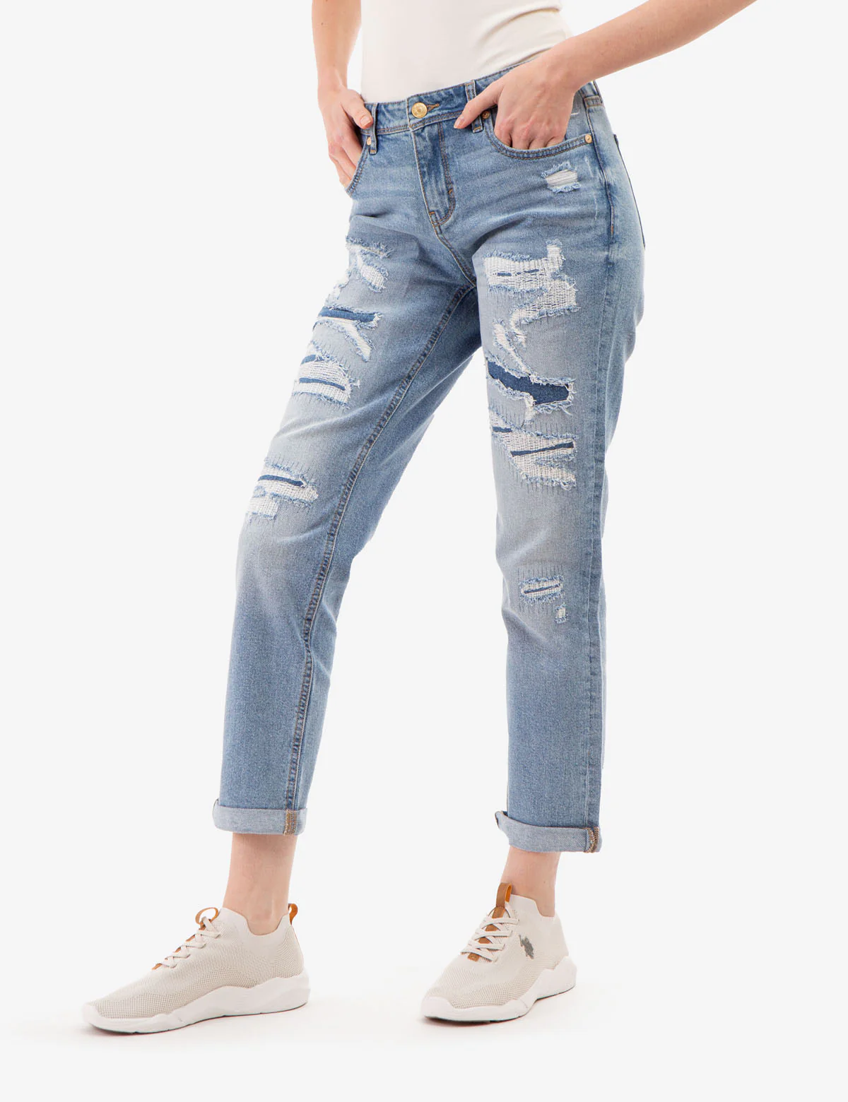 MID RISE BOYFRIEND JEANS - Image 3