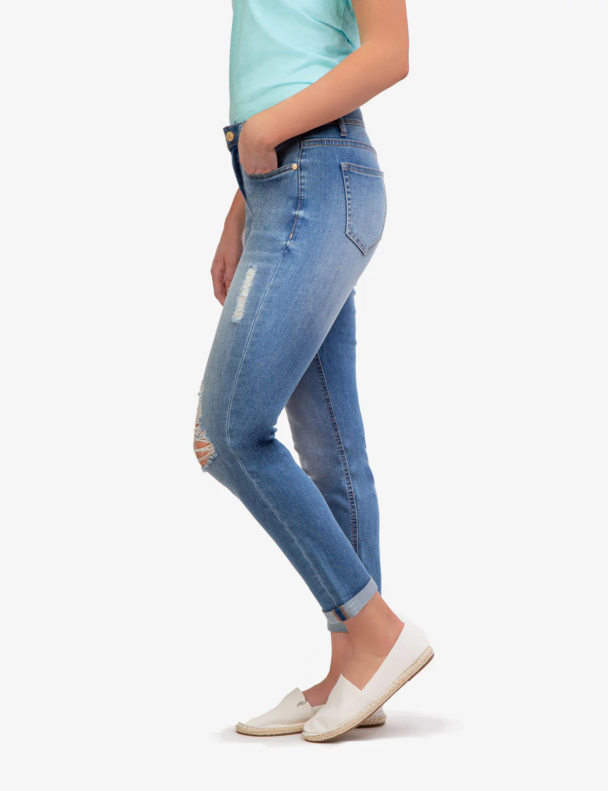 MID RISE RELAXED BOYFRIEND JEANS - Image 3