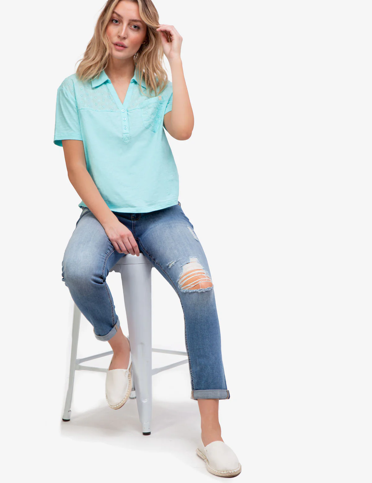 MID RISE RELAXED BOYFRIEND JEANS - Image 5