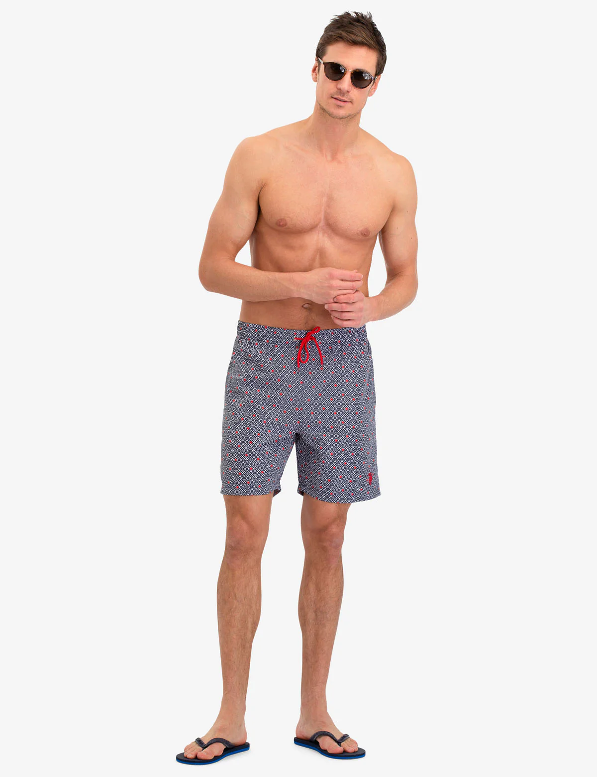 MINI GEOMETRIC PATTERN SWIM TRUNKS - Image 2