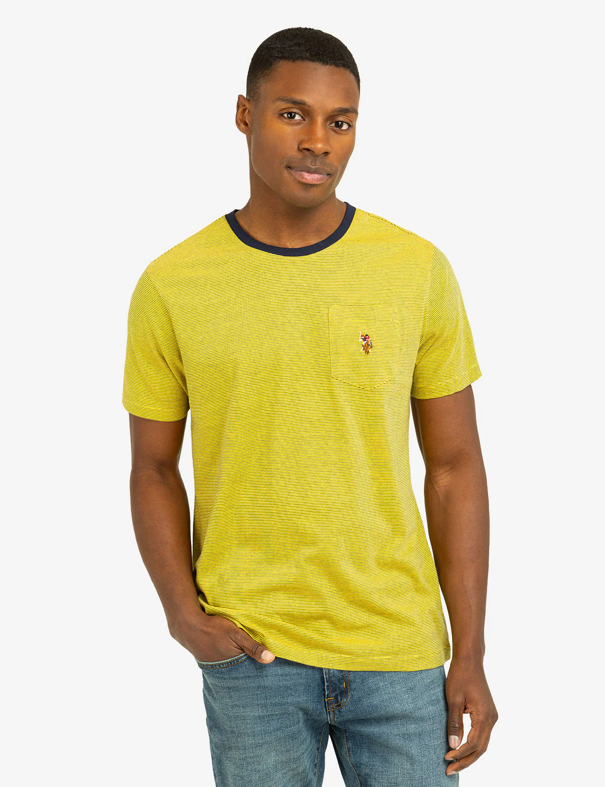 MINI STRIPE RINGER T-SHIRT WITH POCKET - Image 2
