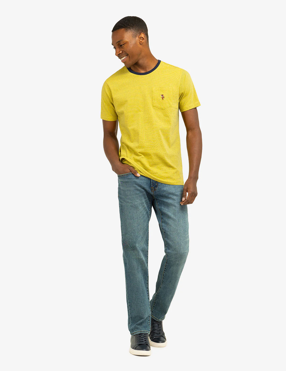 MINI STRIPE RINGER T-SHIRT WITH POCKET - Image 3