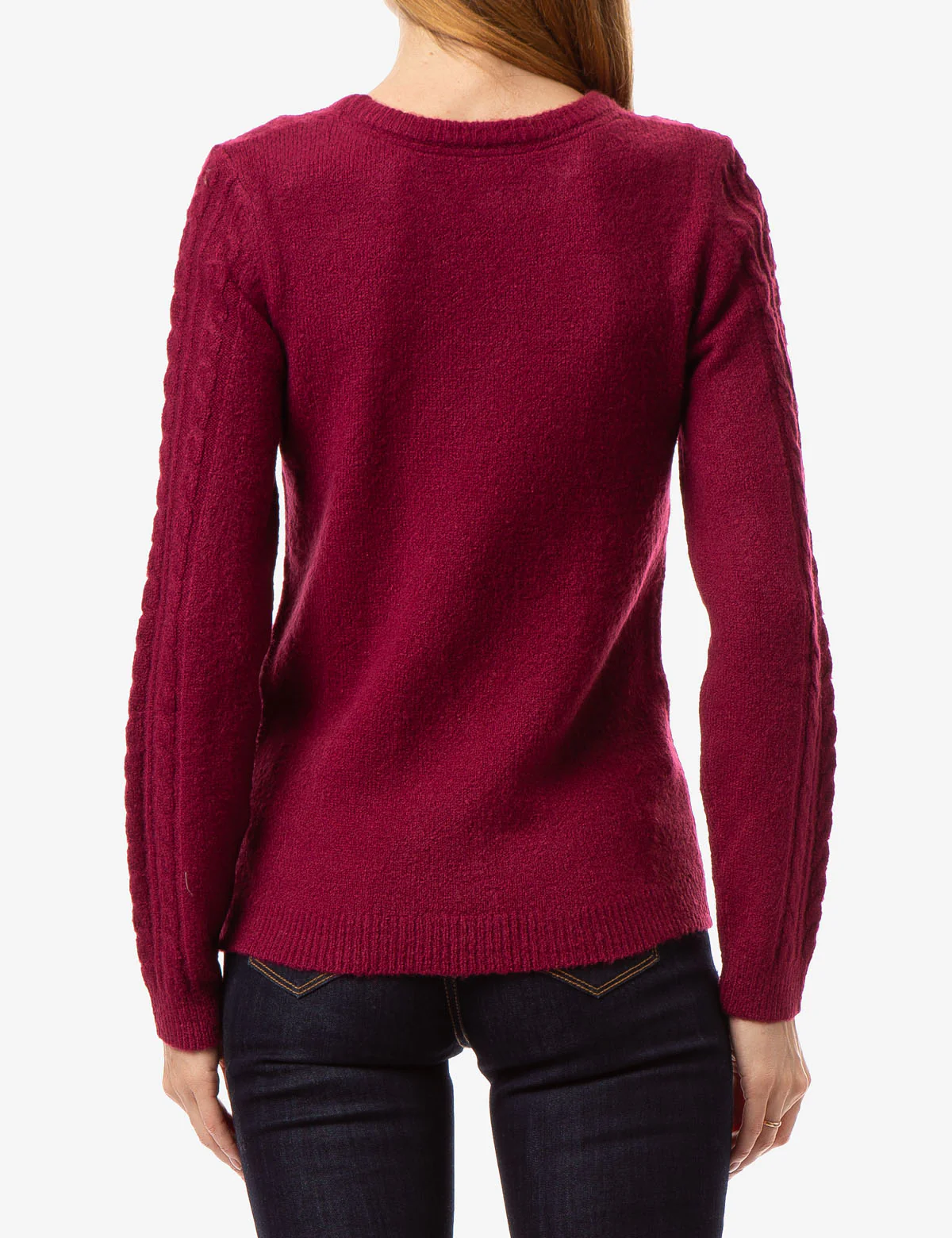MIXED CABLE CREW NECK SWEATER - Image 10