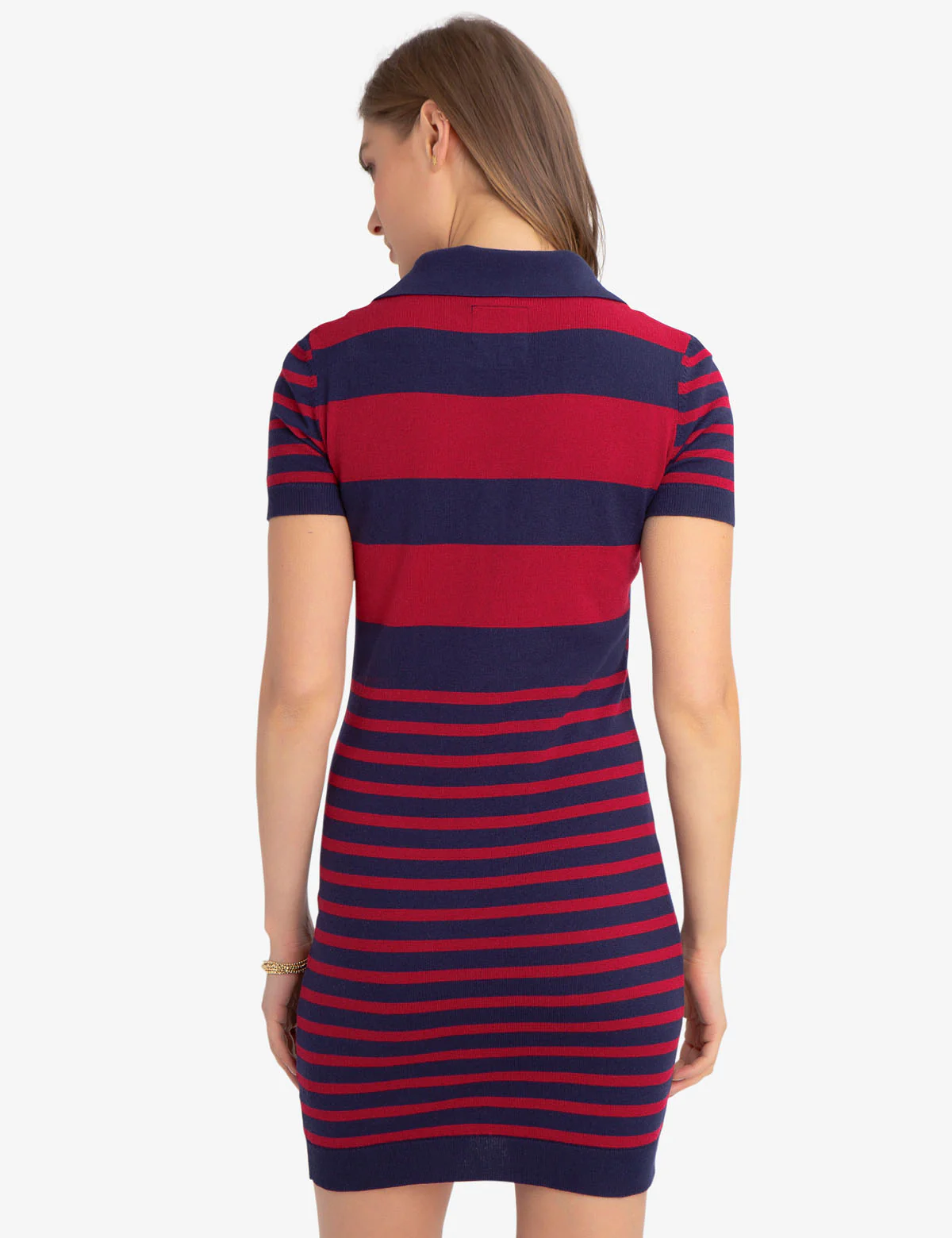 MIXED STRIPE SWEATER DRESS - Image 4