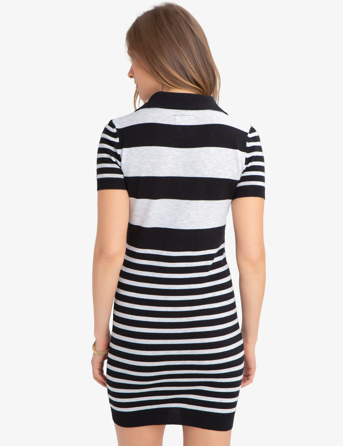 MIXED STRIPE SWEATER DRESS - Image 7