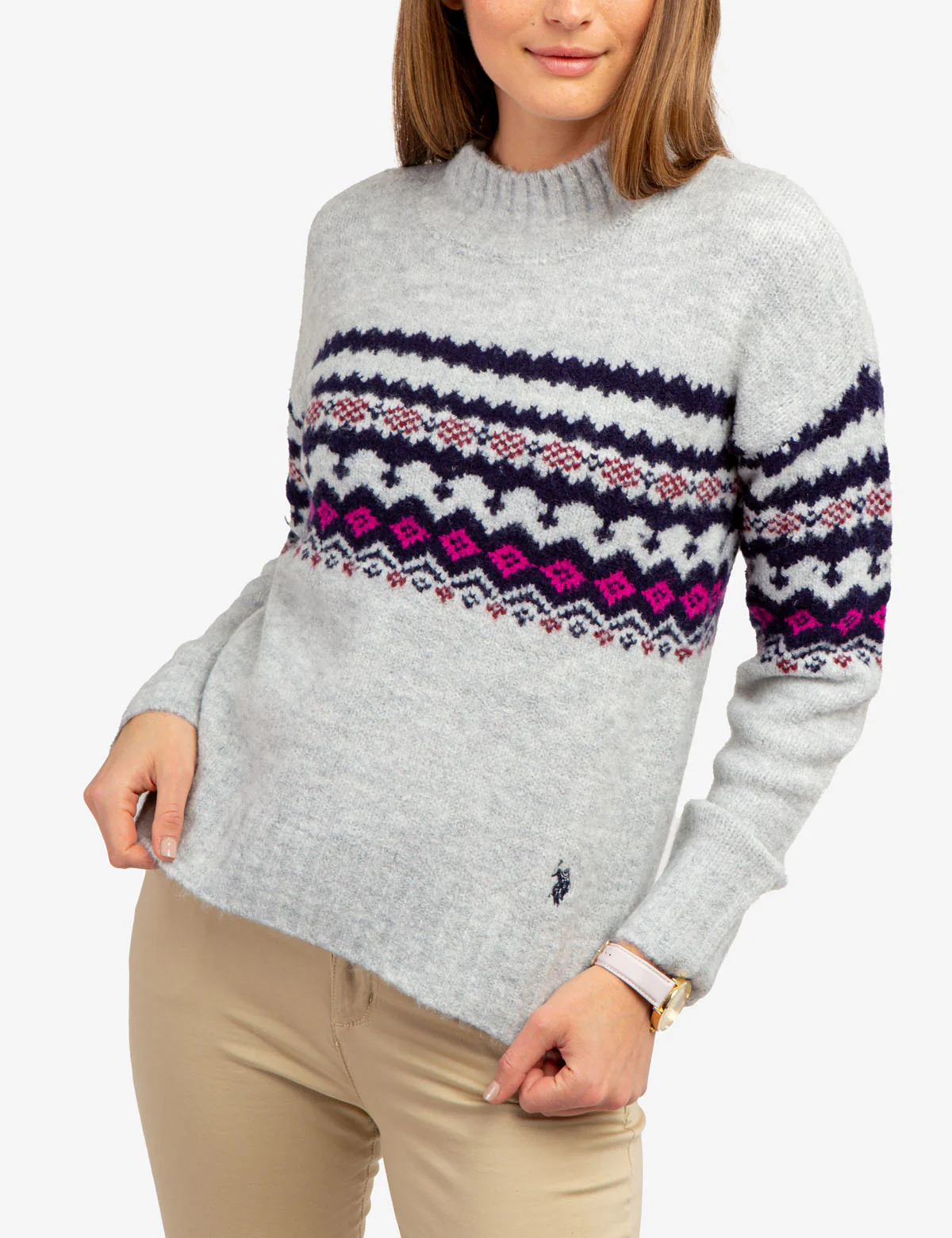MOCK NECK JAQUARD SWEATER - Image 3