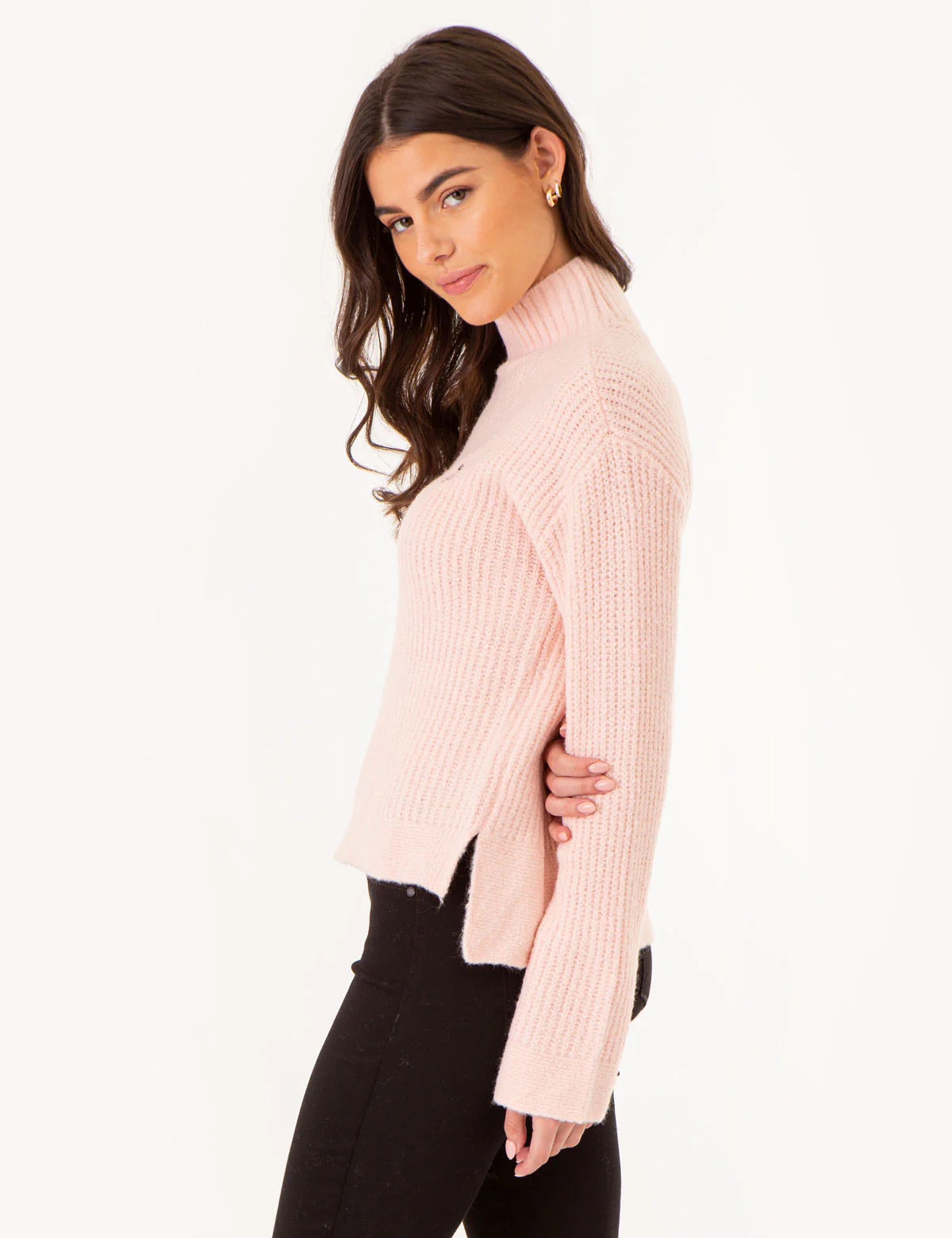 MOCK NECK SIDE SLIT SWEATER - Image 10
