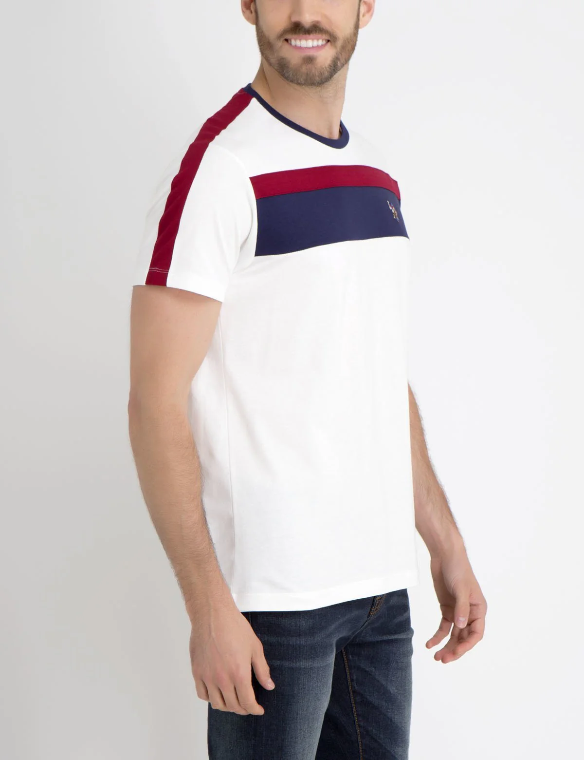 MULTI CHEST STRIPED T-SHIRT - Image 2
