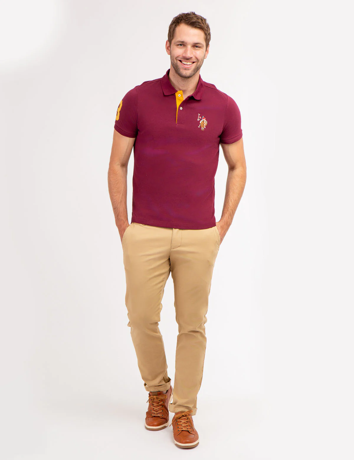 MULTI COLOR BIG LOGO SOLID POLO SHIRT - Image 15