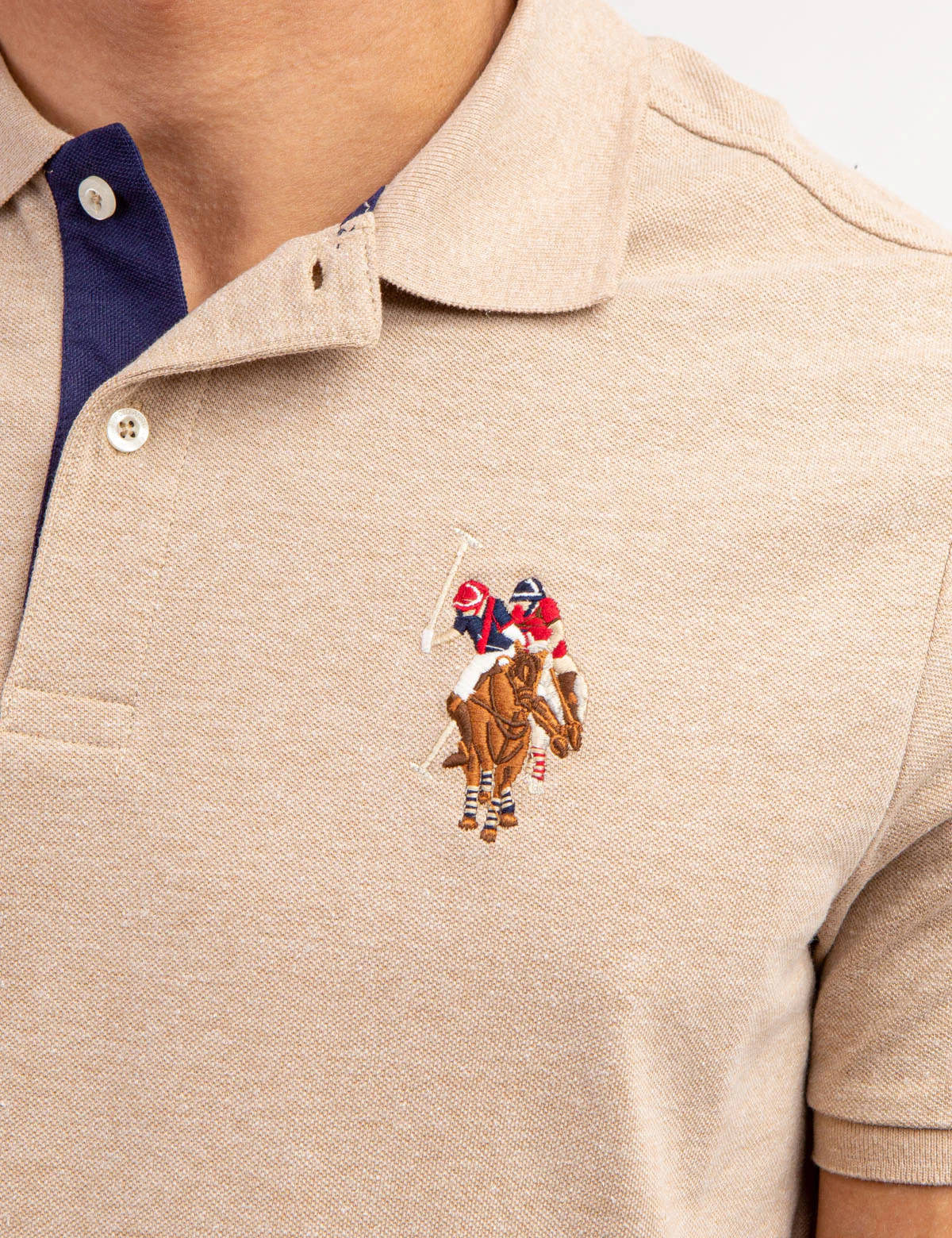 MULTI COLOR BIG LOGO SOLID POLO SHIRT - Image 4