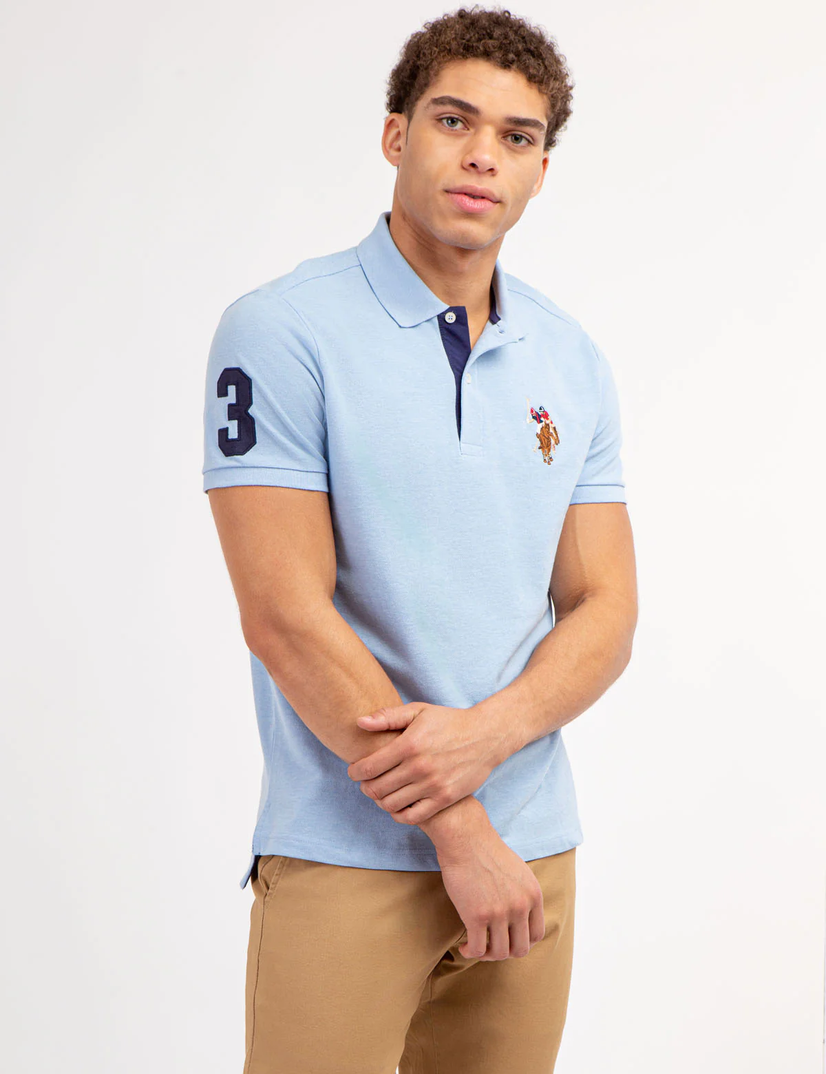MULTI COLOR BIG LOGO SOLID POLO SHIRT - Image 6