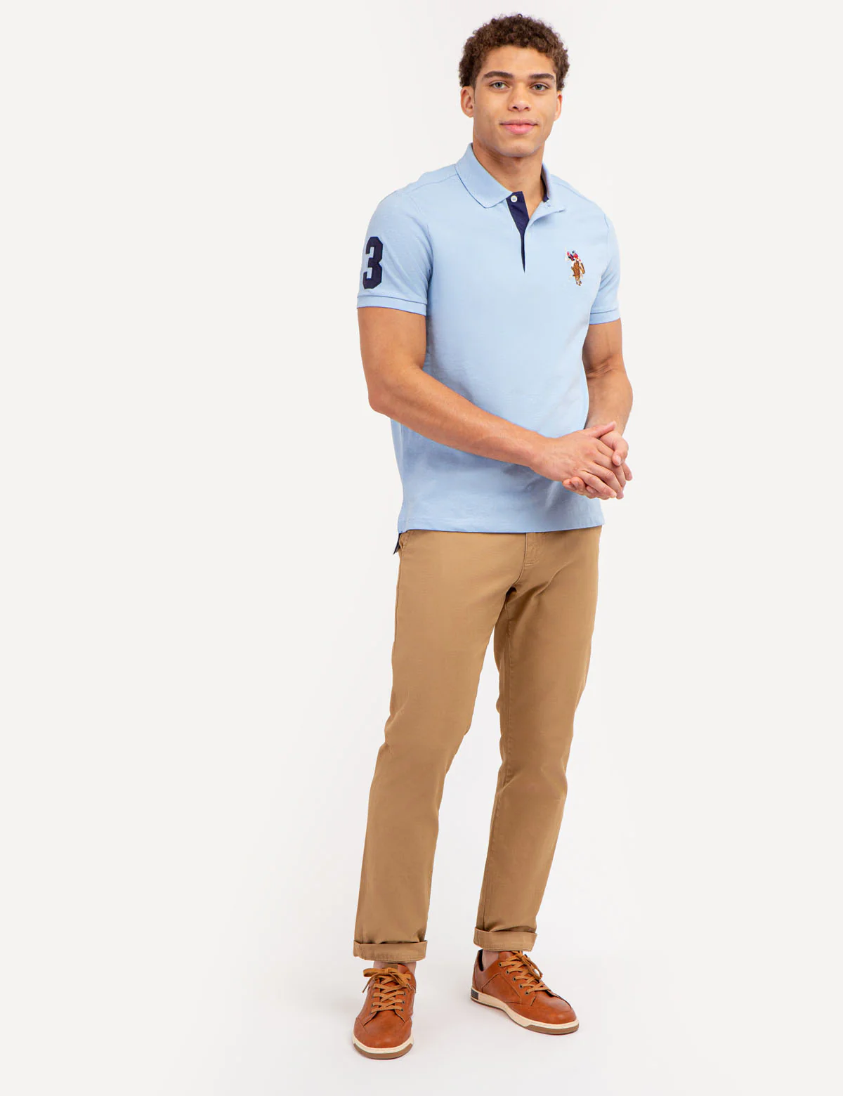 MULTI COLOR BIG LOGO SOLID POLO SHIRT - Image 7