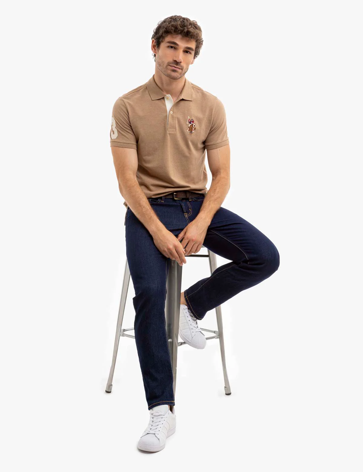 MULTI COLOR BIG LOGO SOLID POLO SHIRT - Image 13