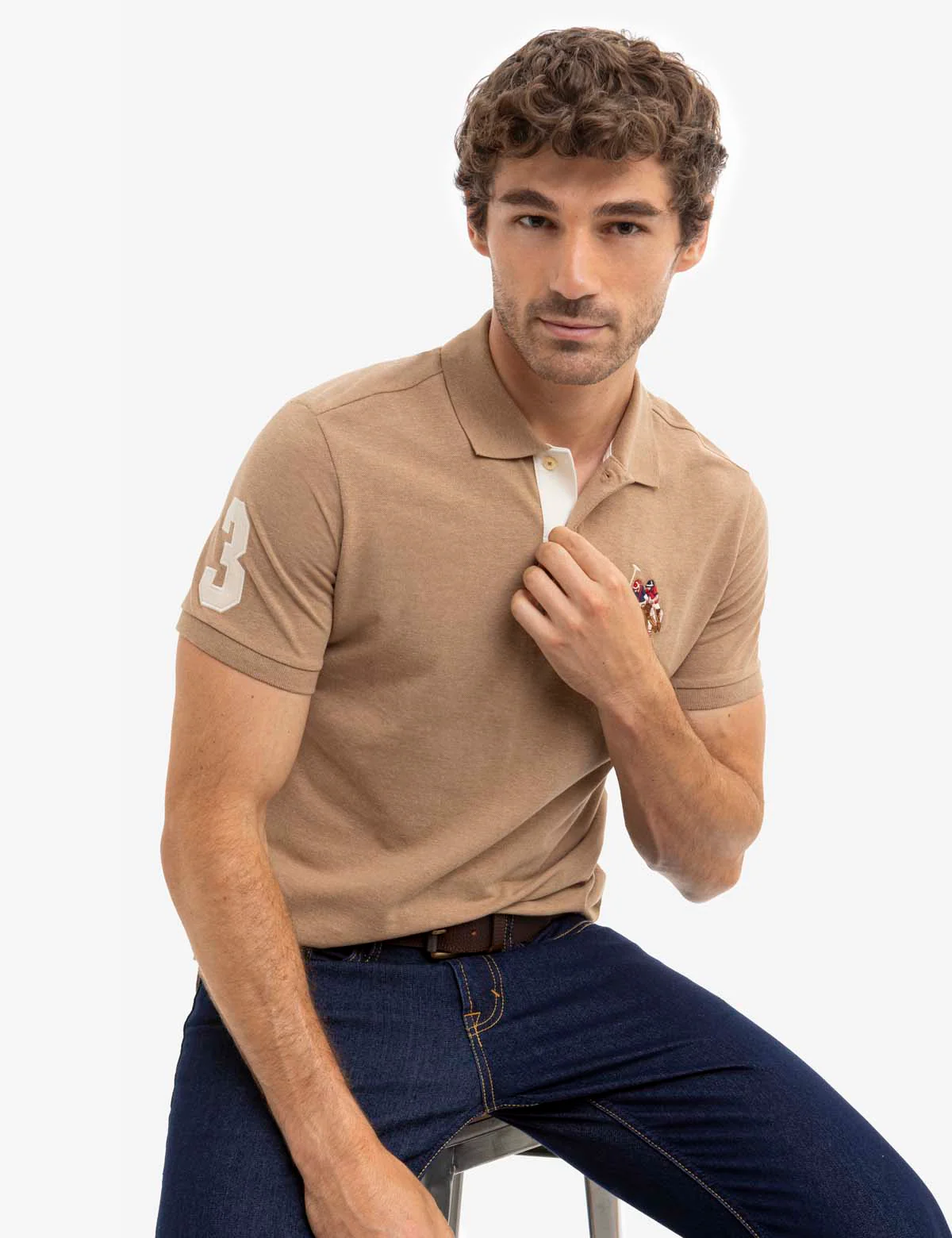 MULTI COLOR BIG LOGO SOLID POLO SHIRT - Image 14