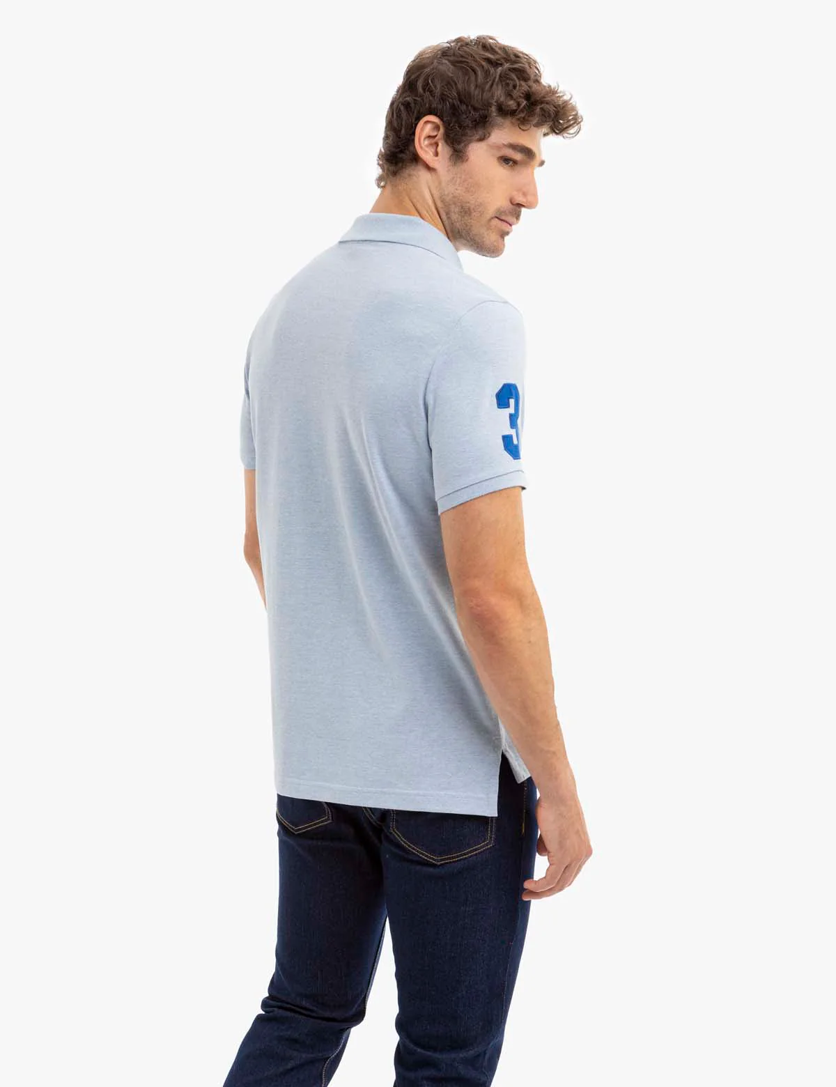 MULTI COLOR BIG LOGO SOLID POLO SHIRT - Image 5