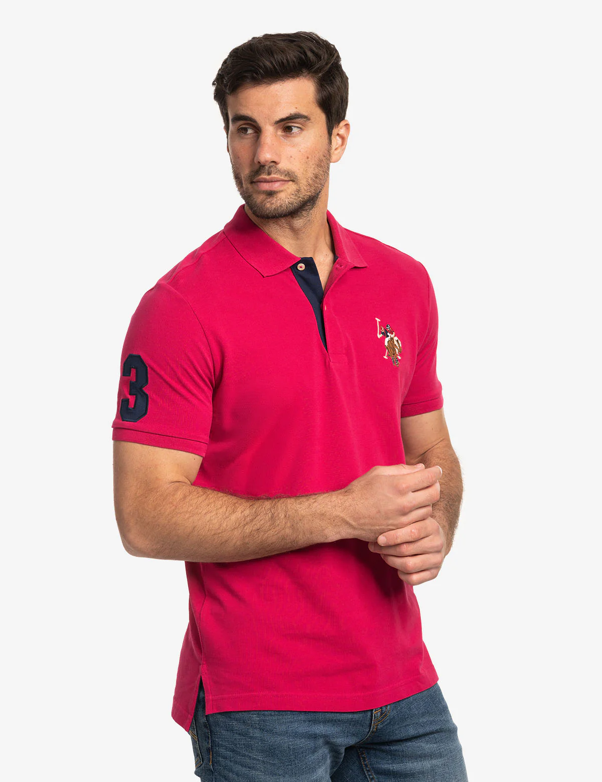 MULTI COLOR BIG LOGO SOLID POLO SHIRT - Image 16