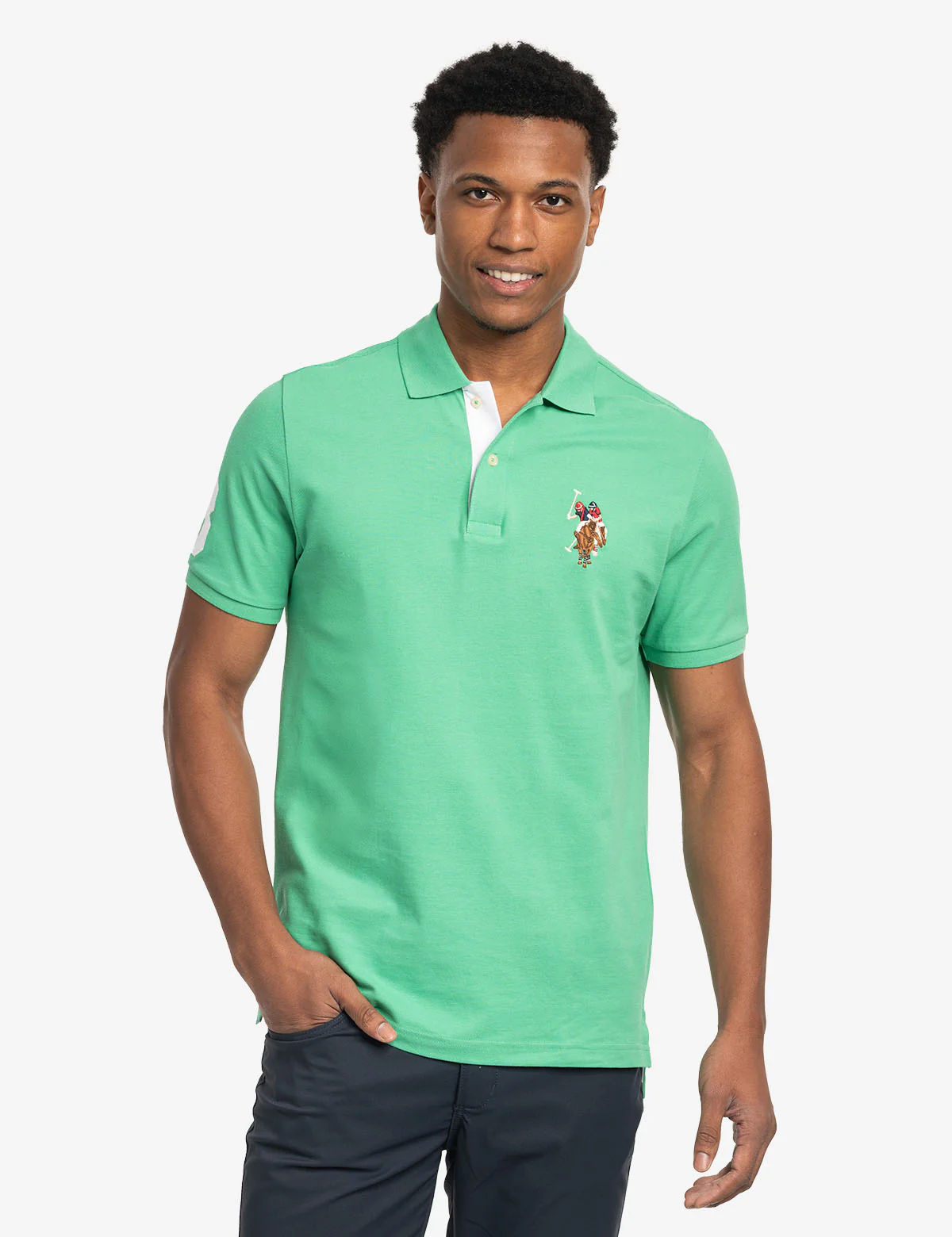 MULTI COLOR BIG LOGO SOLID POLO SHIRT - Image 20
