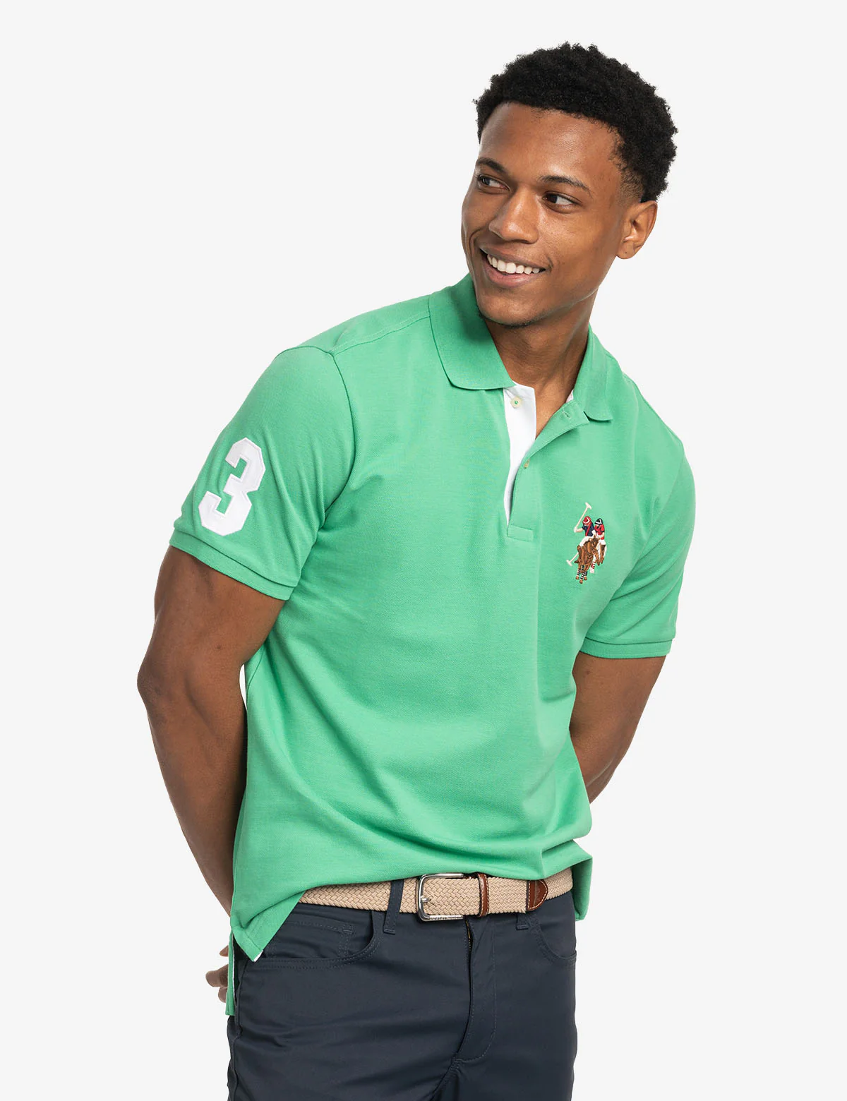 MULTI COLOR BIG LOGO SOLID POLO SHIRT - Image 25