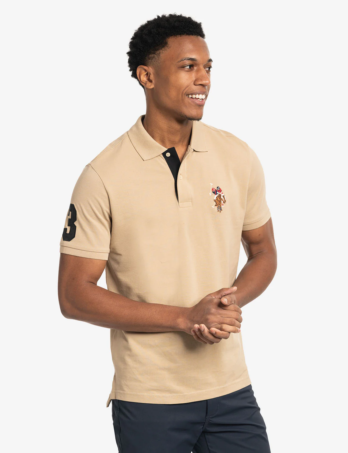 MULTI COLOR BIG LOGO SOLID POLO SHIRT - Image 26