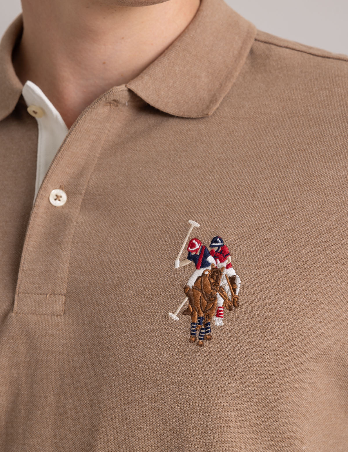 MULTI COLOR BIG LOGO SOLID POLO SHIRT - Image 4