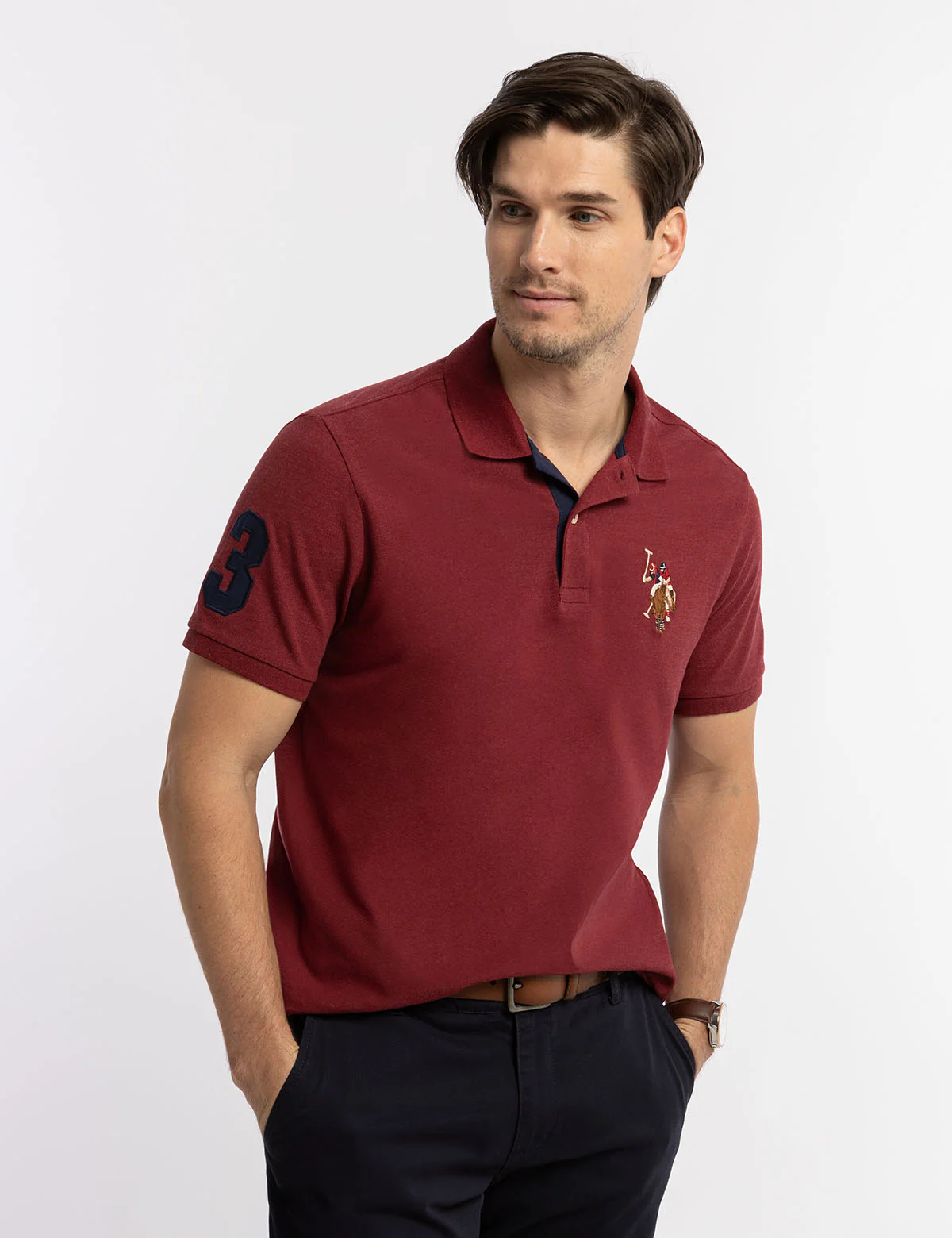 MULTI COLOR BIG LOGO SOLID POLO SHIRT - Image 7