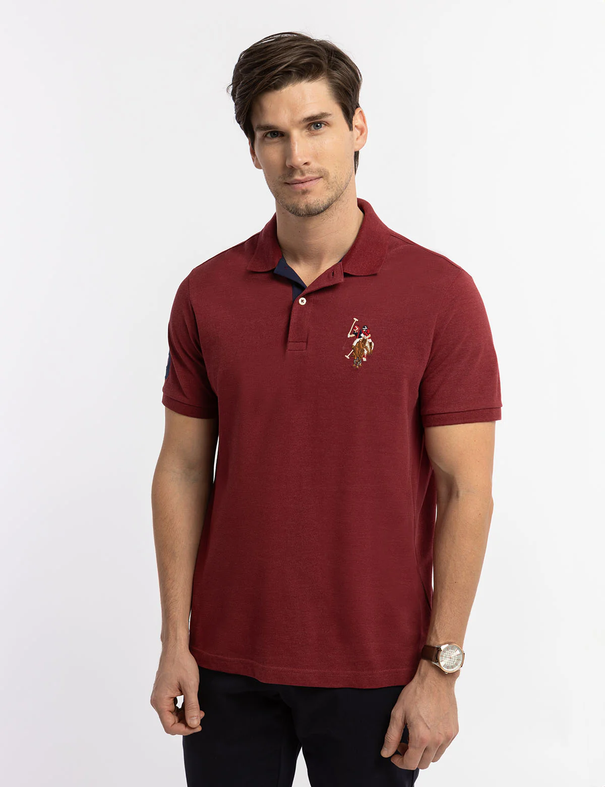 MULTI COLOR BIG LOGO SOLID POLO SHIRT - Image 9