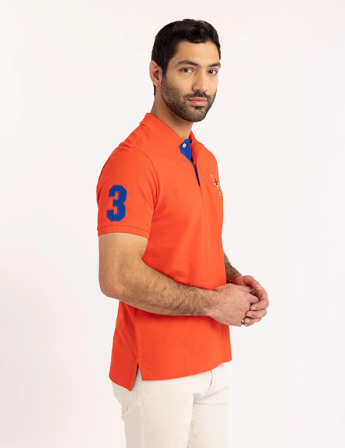 MULTI COLOR BIG LOGO SOLID POLO SHIRT - Image 10