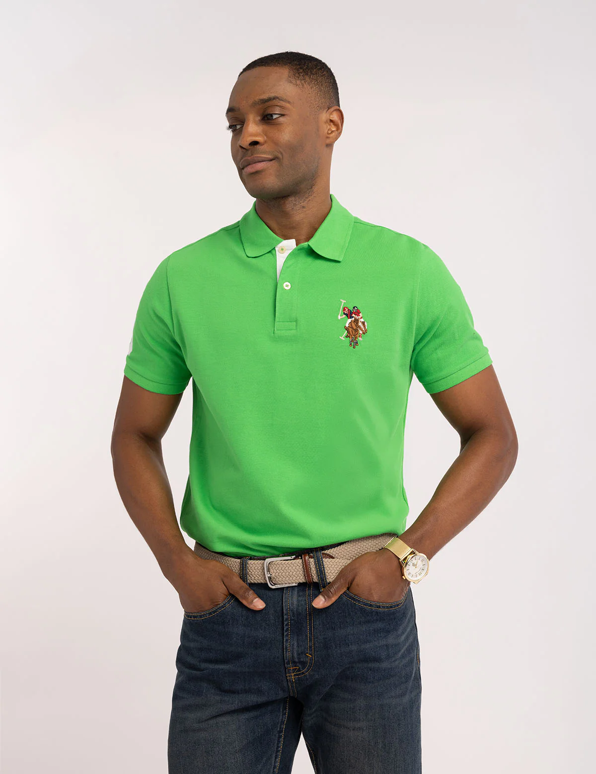 MULTI COLOR BIG LOGO SOLID POLO SHIRT - Image 14