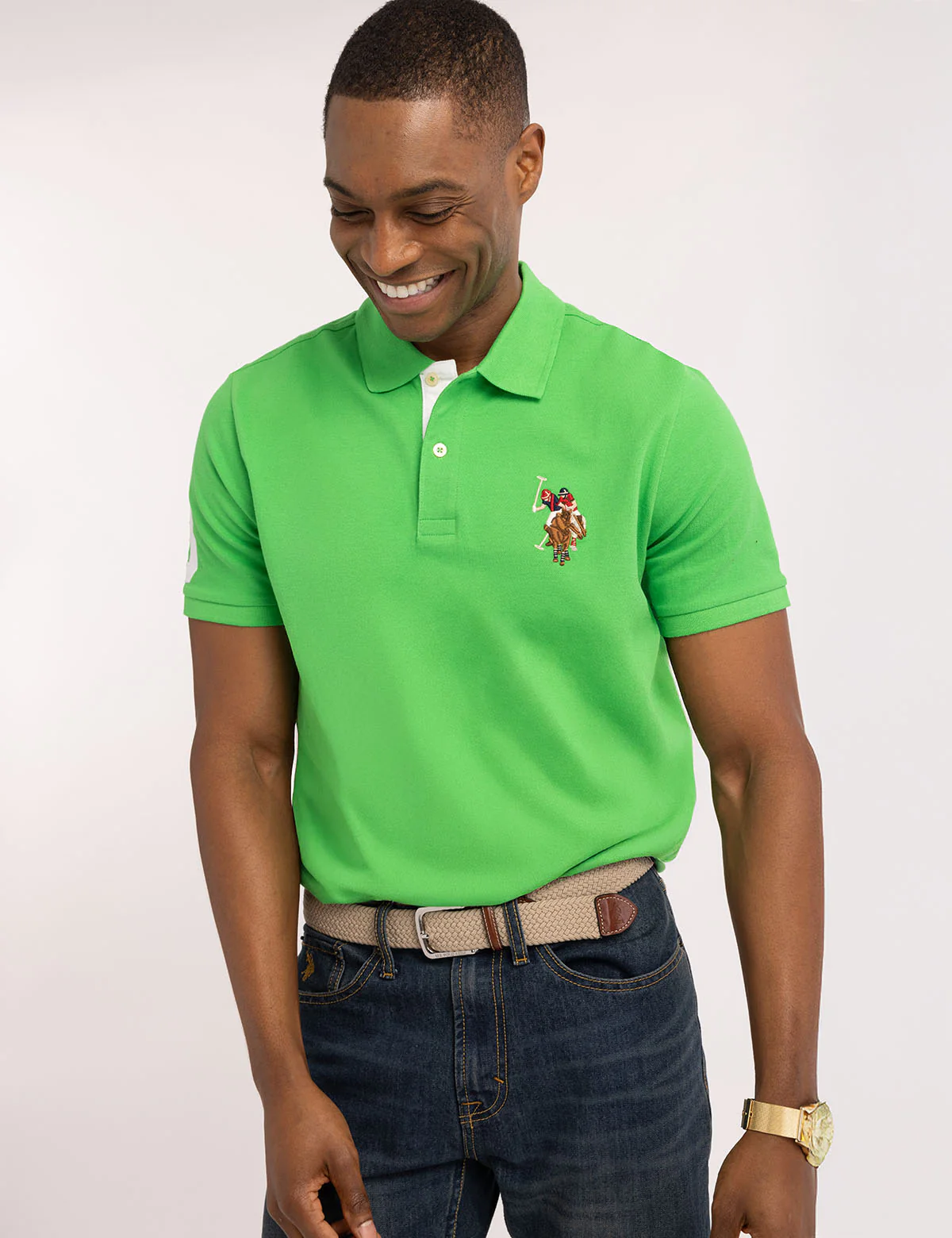 MULTI COLOR BIG LOGO SOLID POLO SHIRT - Image 19