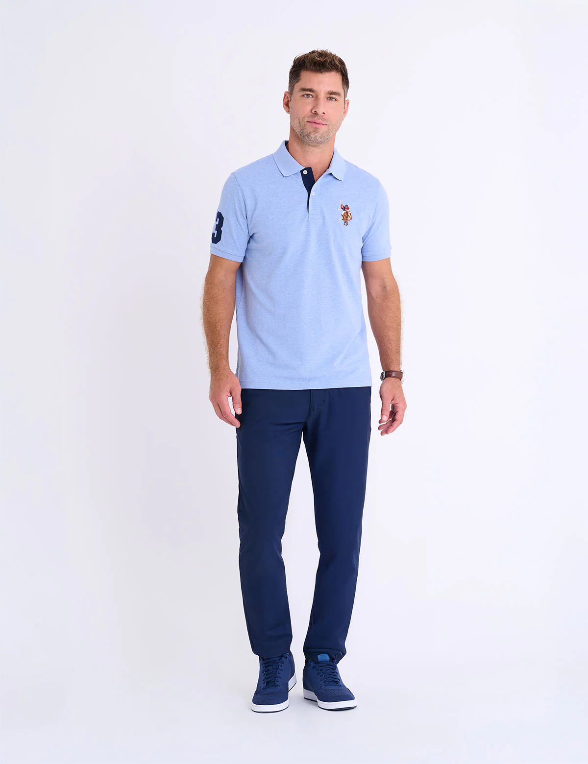 MULTI COLOR BIG LOGO SOLID POLO SHIRT - Image 11