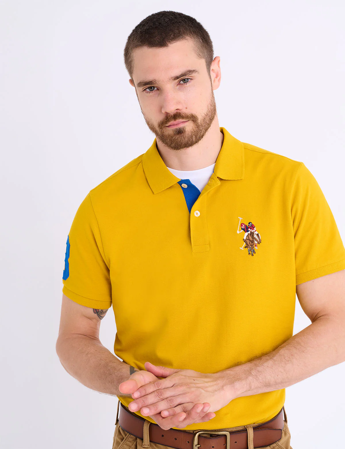 MULTI COLOR BIG LOGO SOLID POLO SHIRT - Image 13