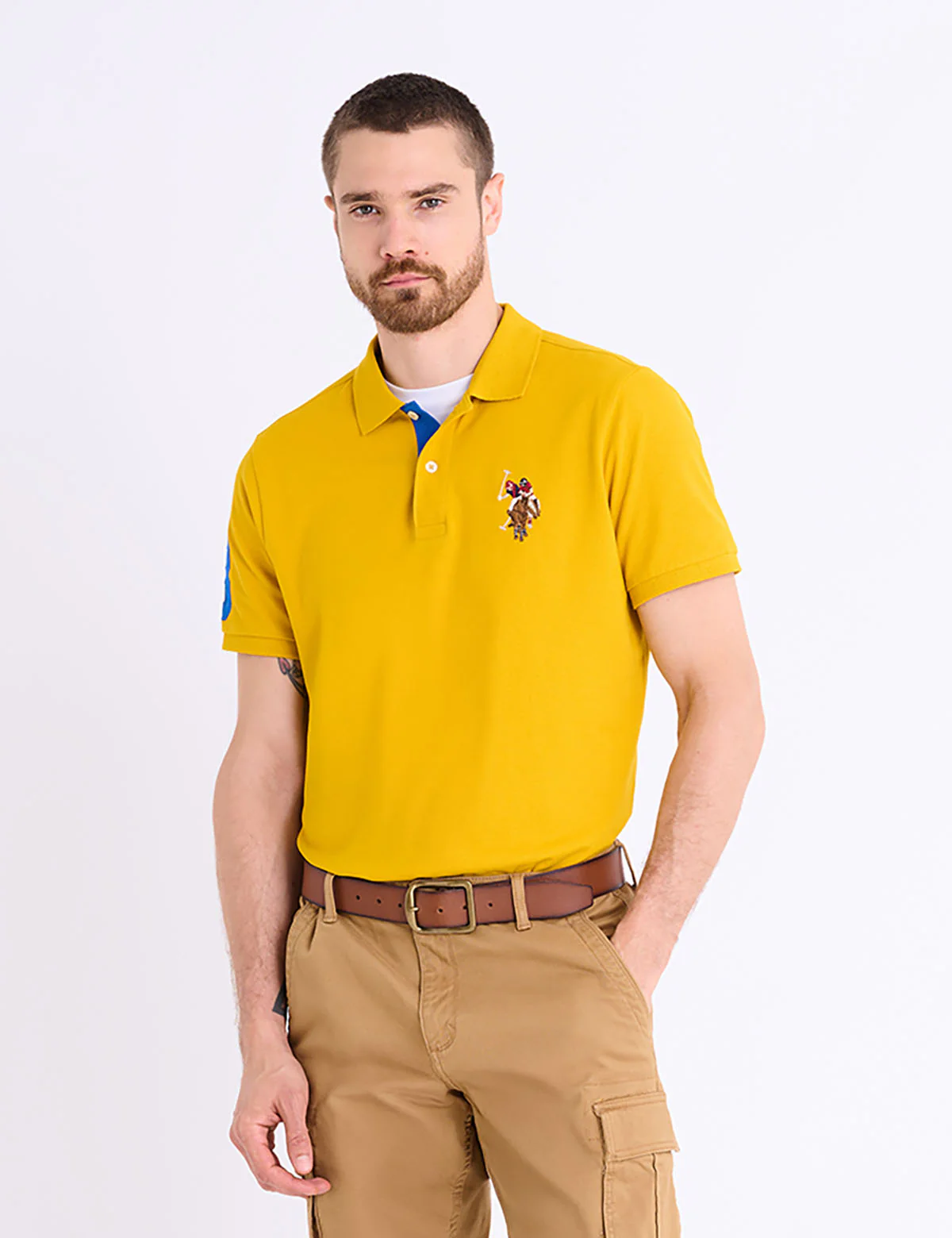 MULTI COLOR BIG LOGO SOLID POLO SHIRT - Image 15