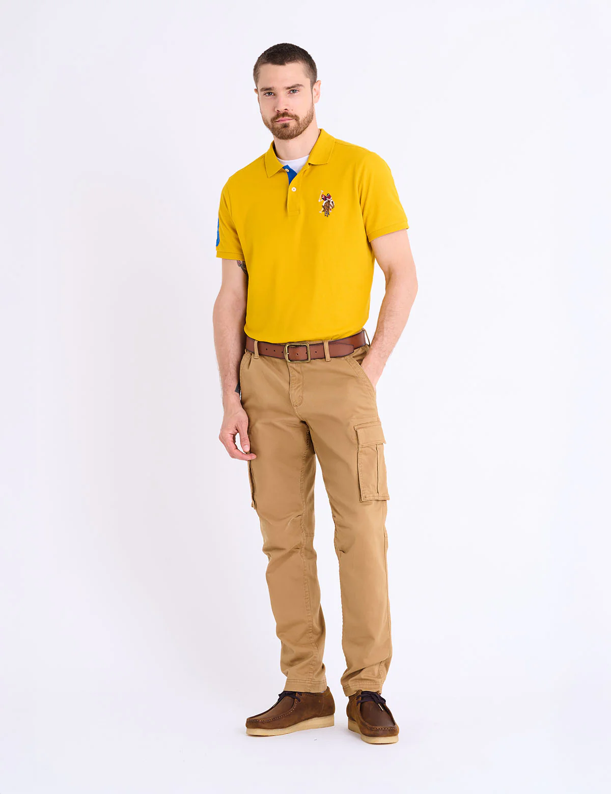 MULTI COLOR BIG LOGO SOLID POLO SHIRT - Image 16