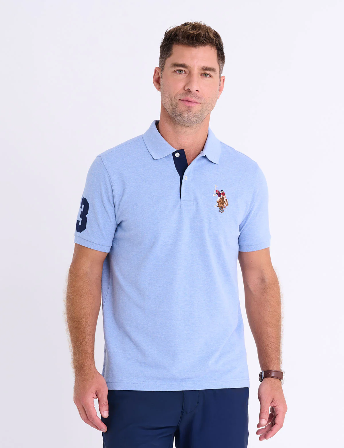MULTI COLOR BIG LOGO SOLID POLO SHIRT - Image 9