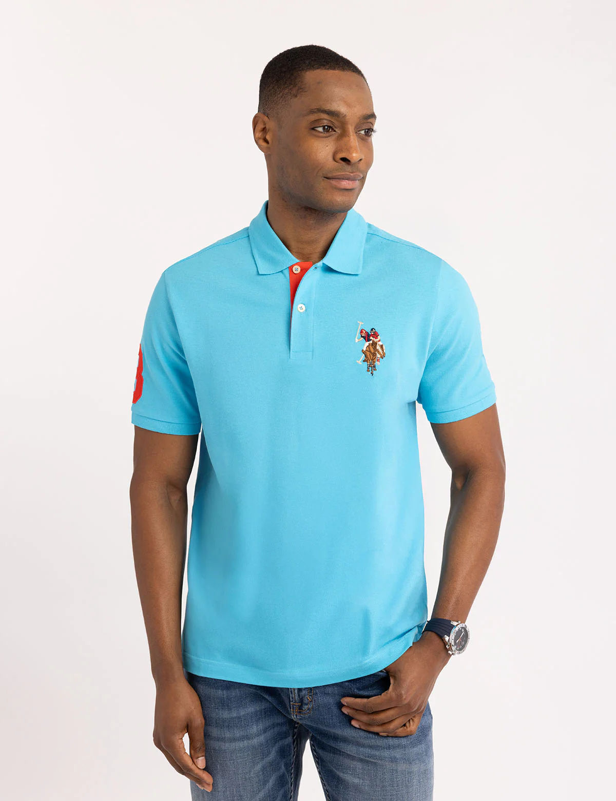 MULTI COLOR BIG LOGO SOLID POLO SHIRT - Image 20