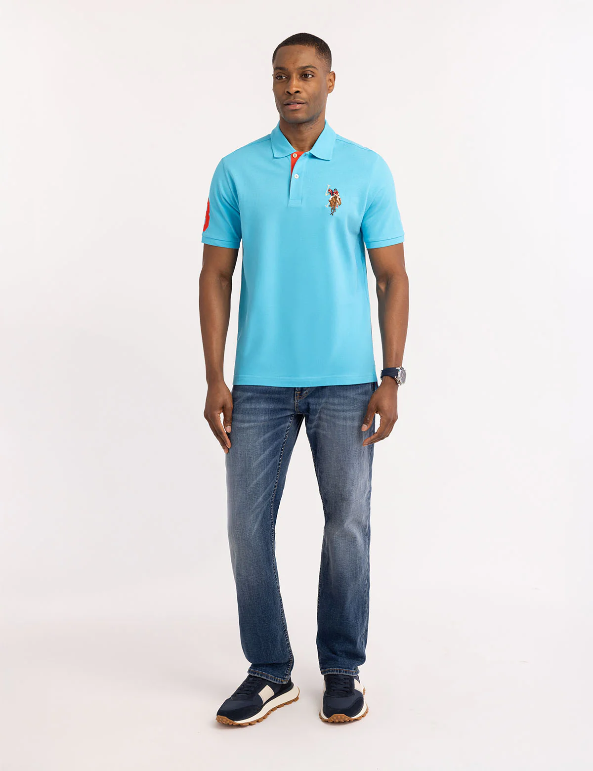 MULTI COLOR BIG LOGO SOLID POLO SHIRT - Image 21