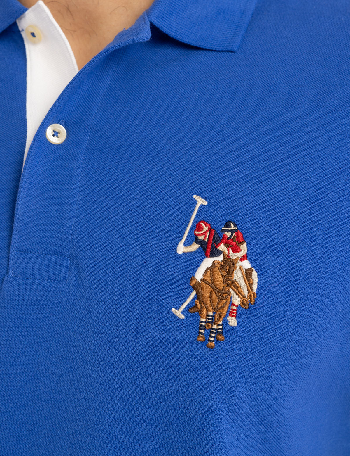 MULTI COLOR BIG LOGO SOLID POLO SHIRT - Image 3