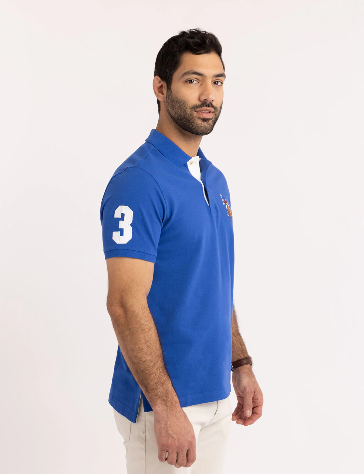 MULTI COLOR BIG LOGO SOLID POLO SHIRT - Image 4