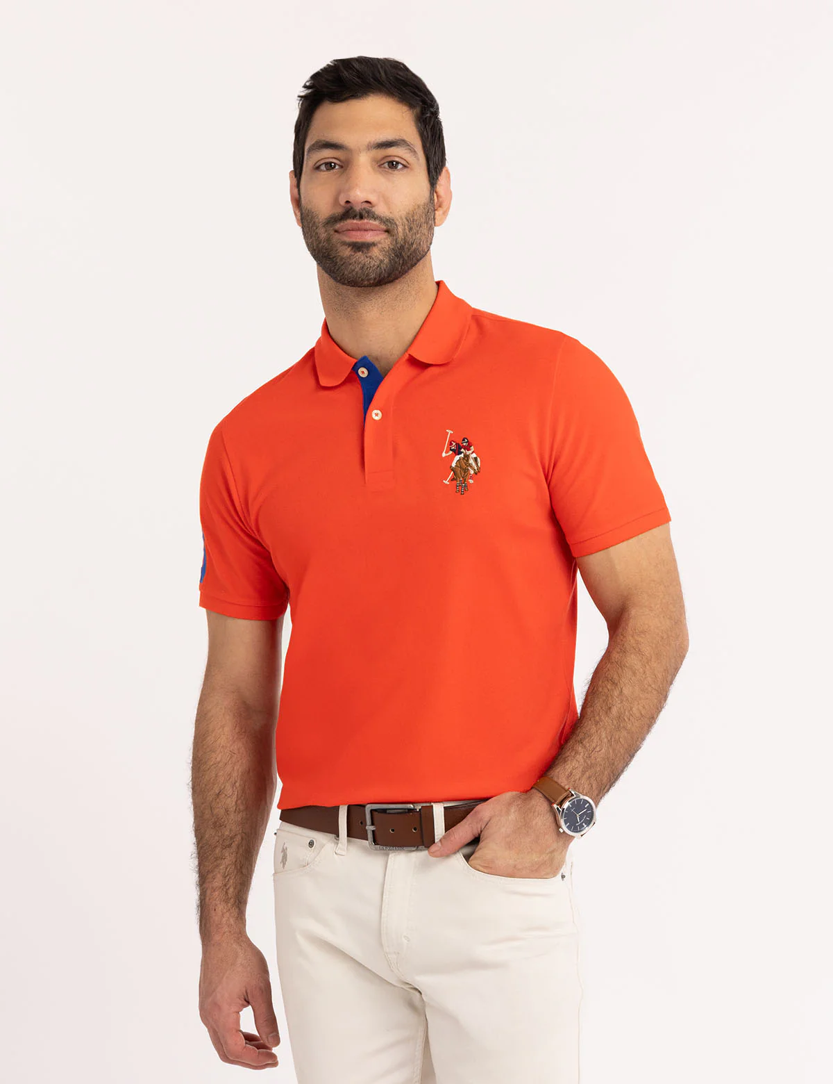 MULTI COLOR BIG LOGO SOLID POLO SHIRT - Image 7