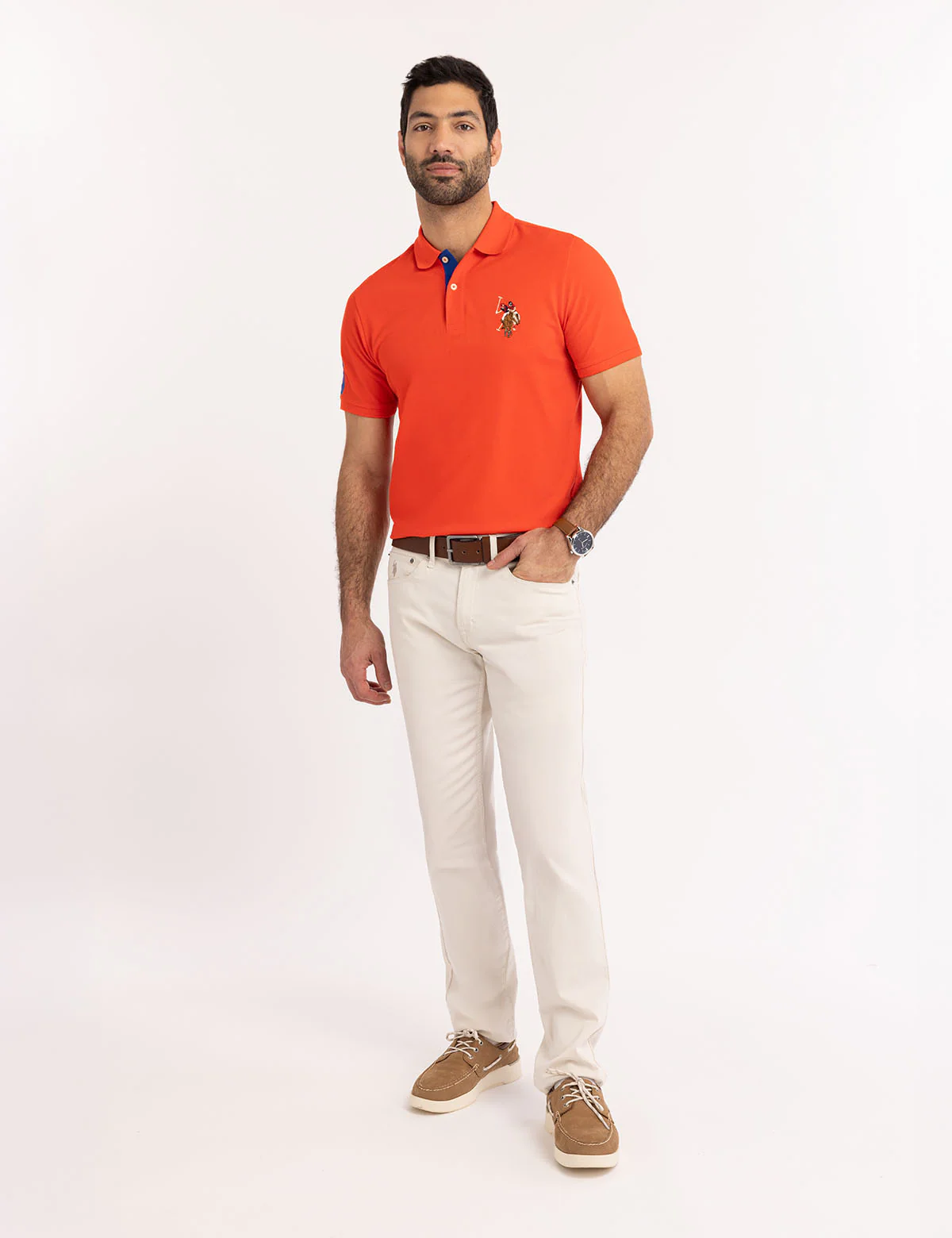 MULTI COLOR BIG LOGO SOLID POLO SHIRT - Image 8