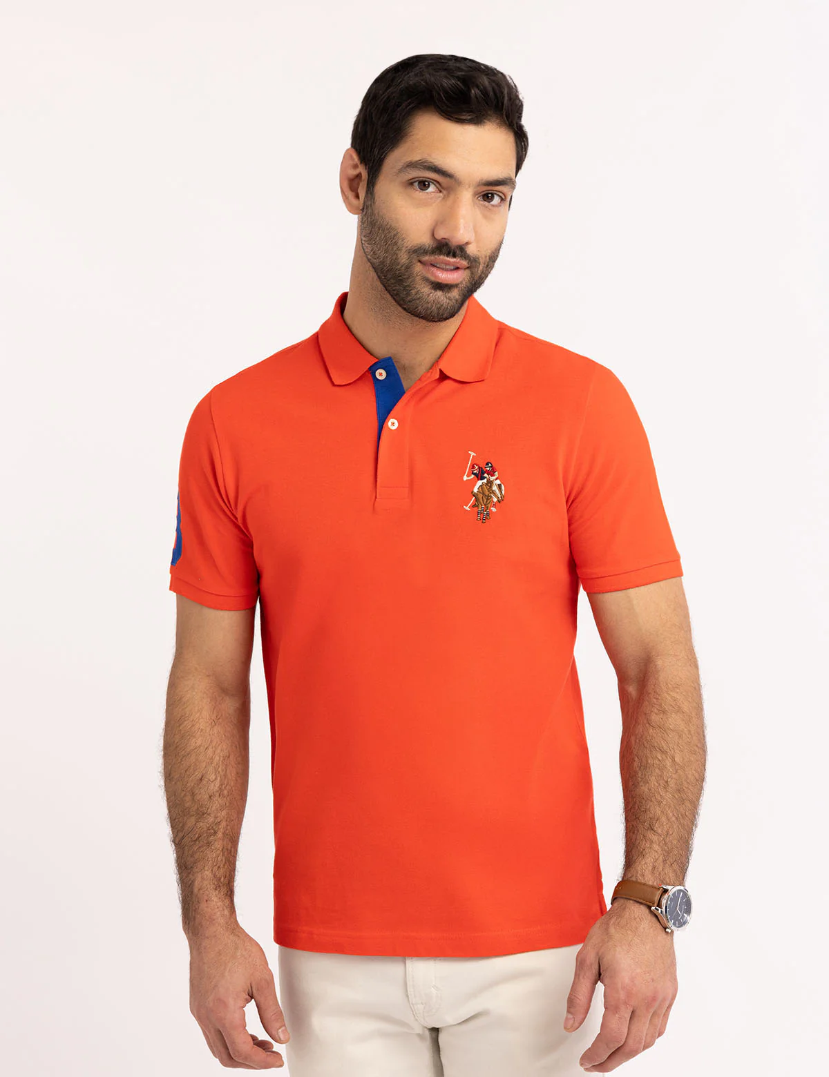 MULTI COLOR BIG LOGO SOLID POLO SHIRT - Image 9