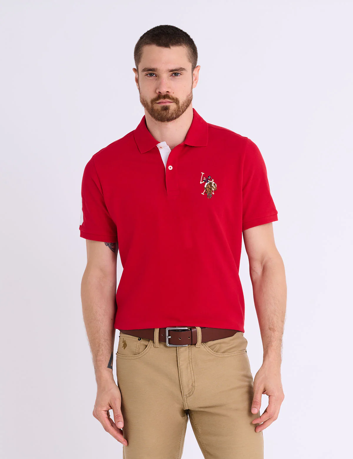 MULTI COLOR BIG LOGO SOLID POLO SHIRT - Image 13
