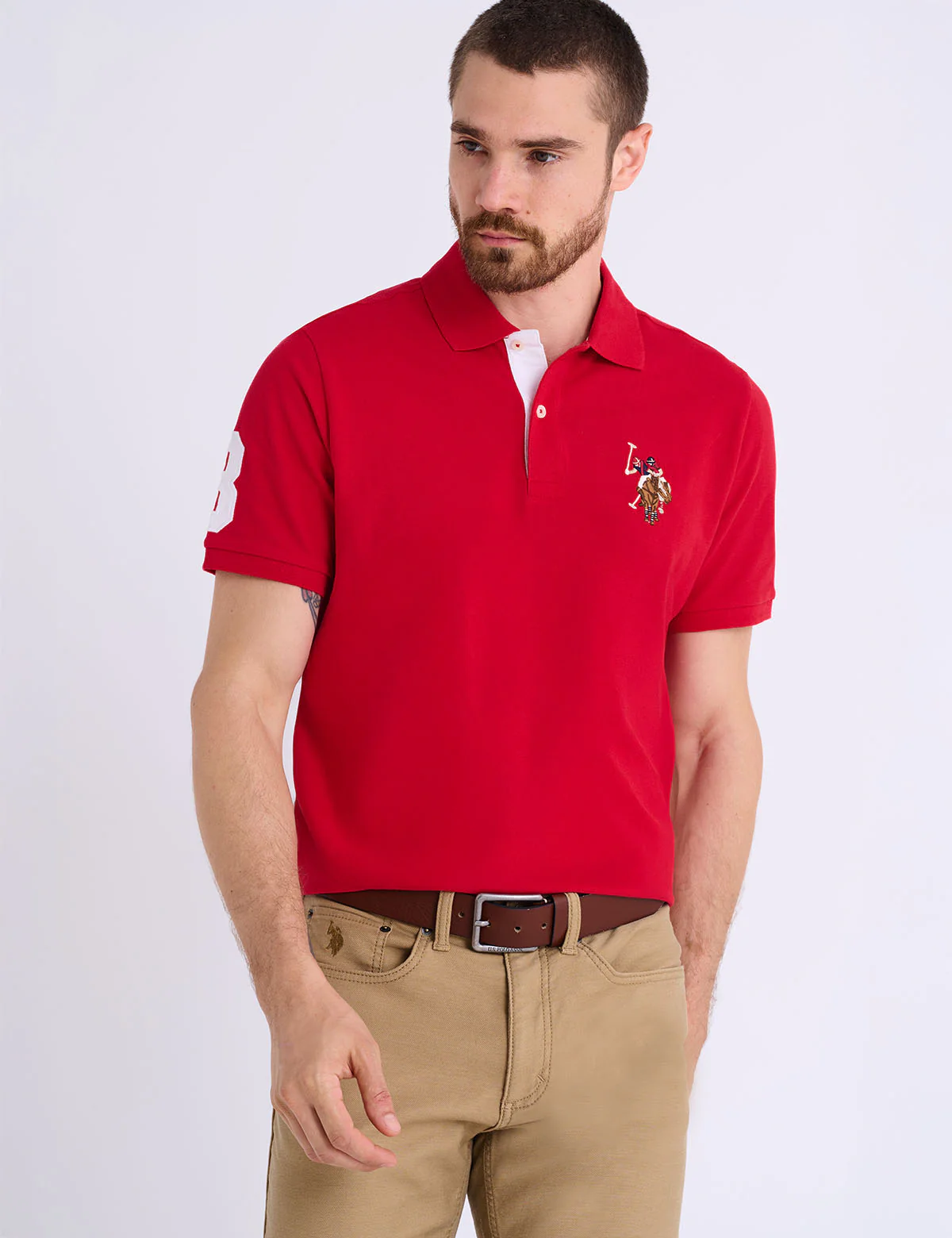 MULTI COLOR BIG LOGO SOLID POLO SHIRT - Image 16