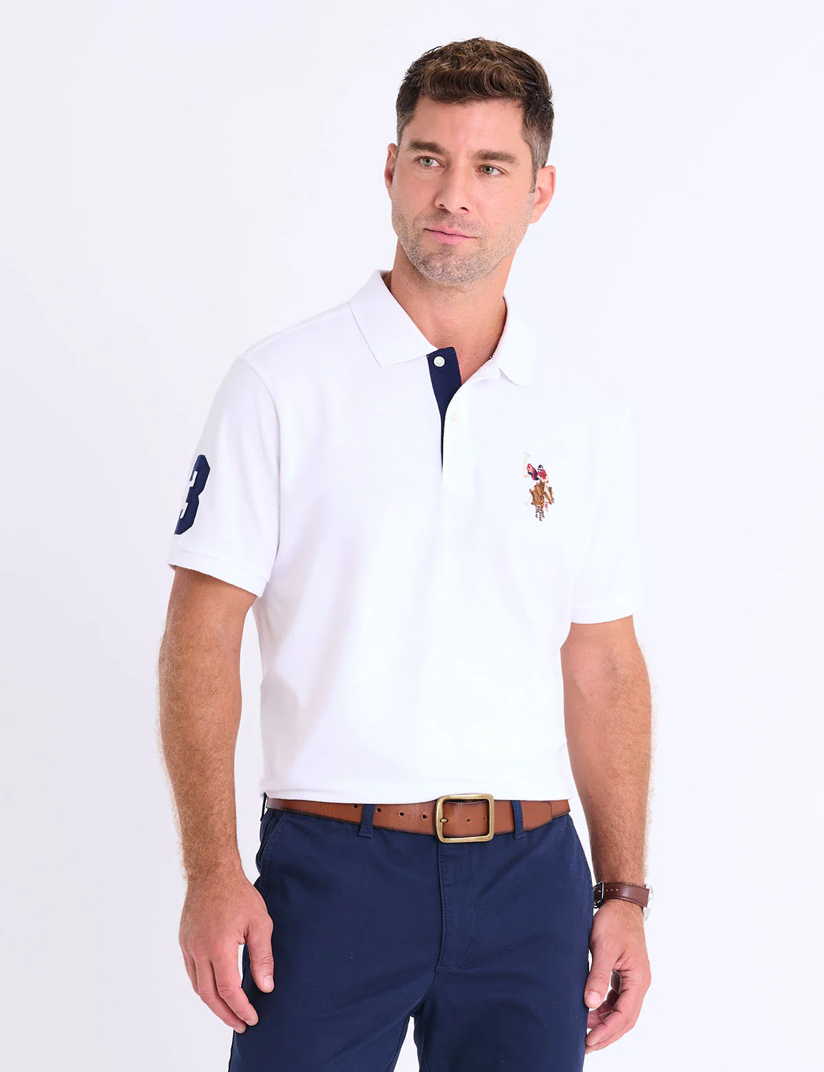 MULTI COLOR BIG LOGO SOLID POLO SHIRT - Image 19