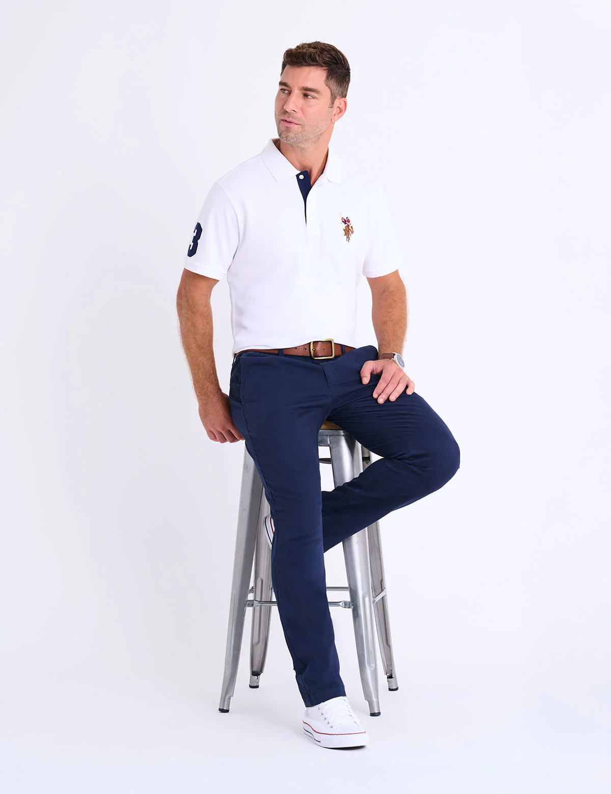 MULTI COLOR BIG LOGO SOLID POLO SHIRT - Image 21