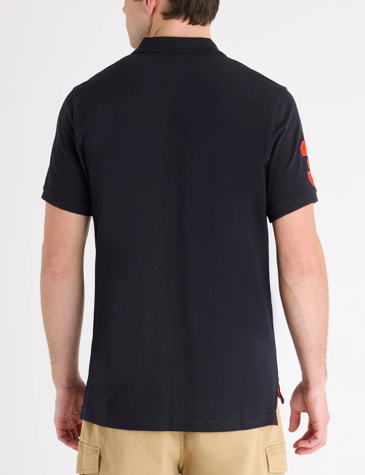 MULTI COLOR BIG LOGO SOLID POLO SHIRT - Image 4