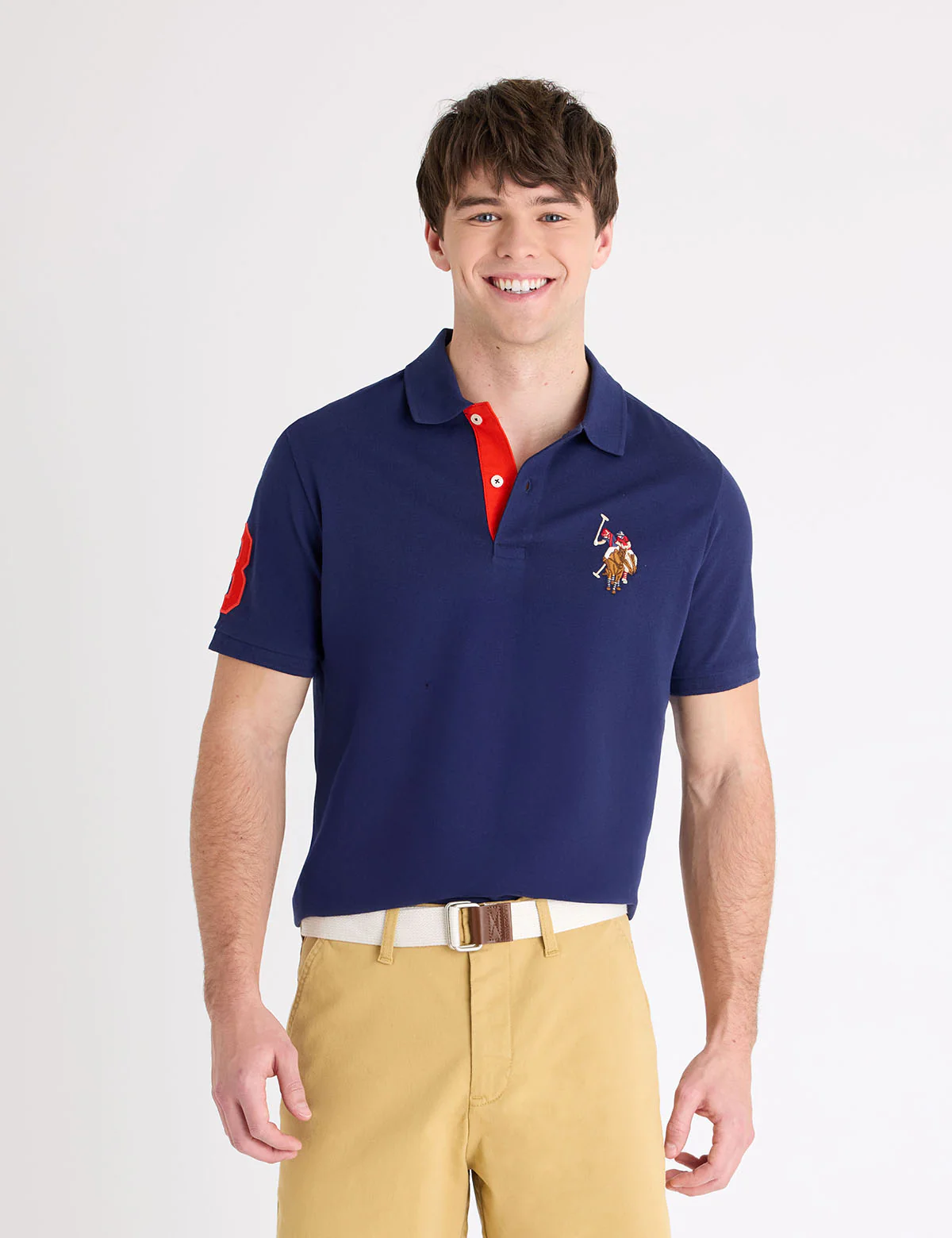 MULTI COLOR BIG LOGO SOLID POLO SHIRT - Image 5