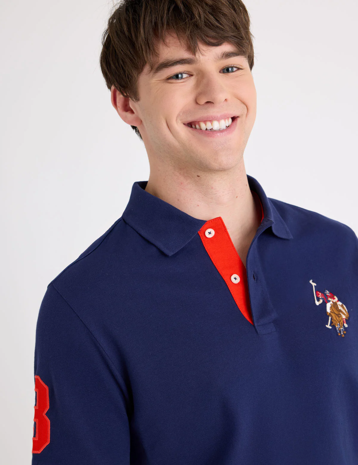 MULTI COLOR BIG LOGO SOLID POLO SHIRT - Image 6