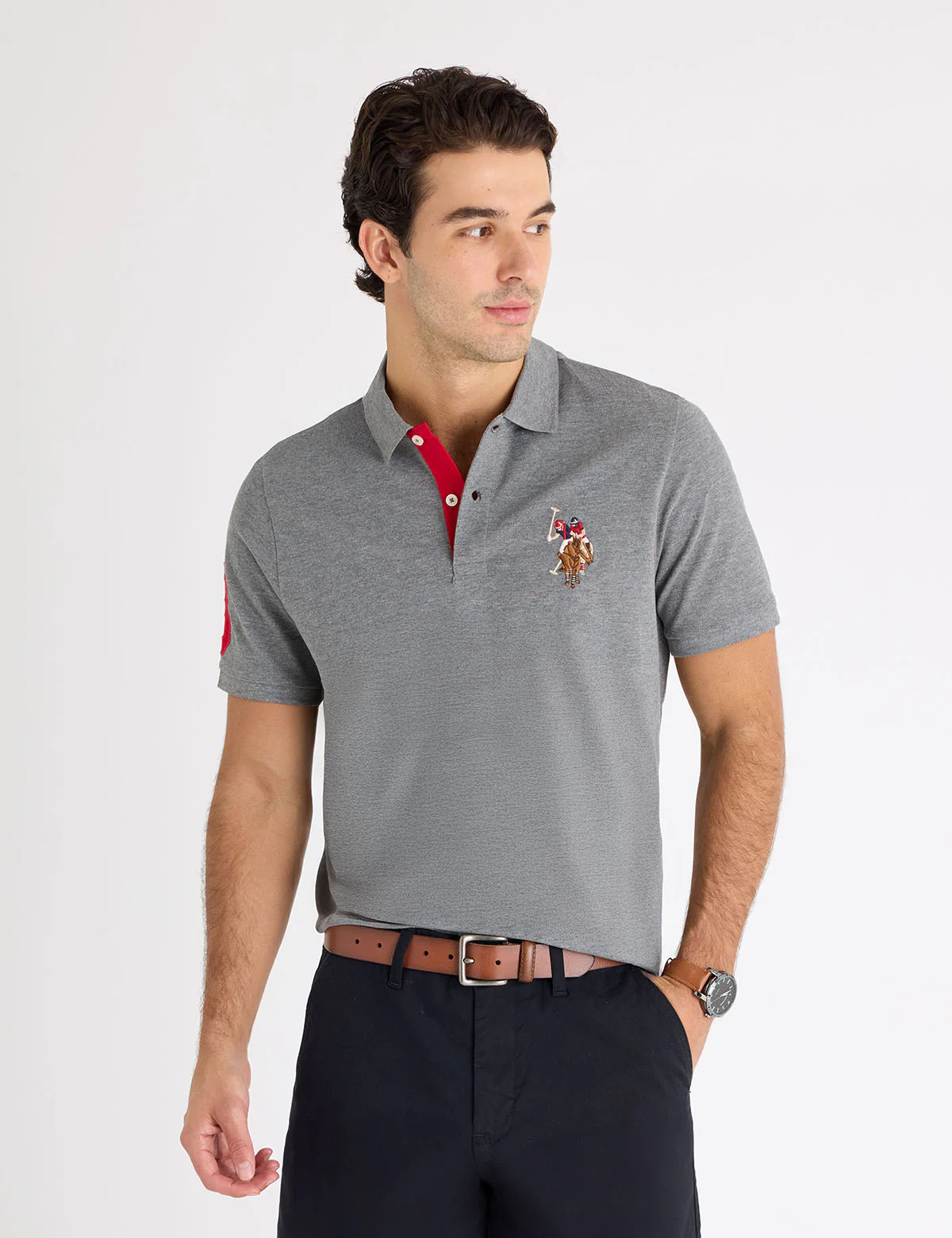 MULTI COLOR BIG LOGO SOLID POLO SHIRT - Image 9